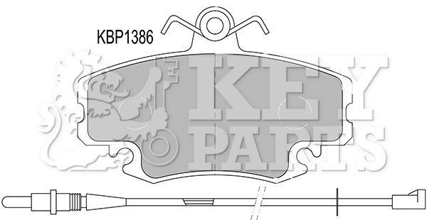 KEY PARTS Комплект тормозных колодок, дисковый тормоз KBP1386